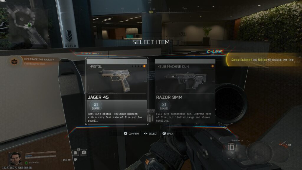 Captura de pantalla selección de item en Call of Duty: Black Ops 7
