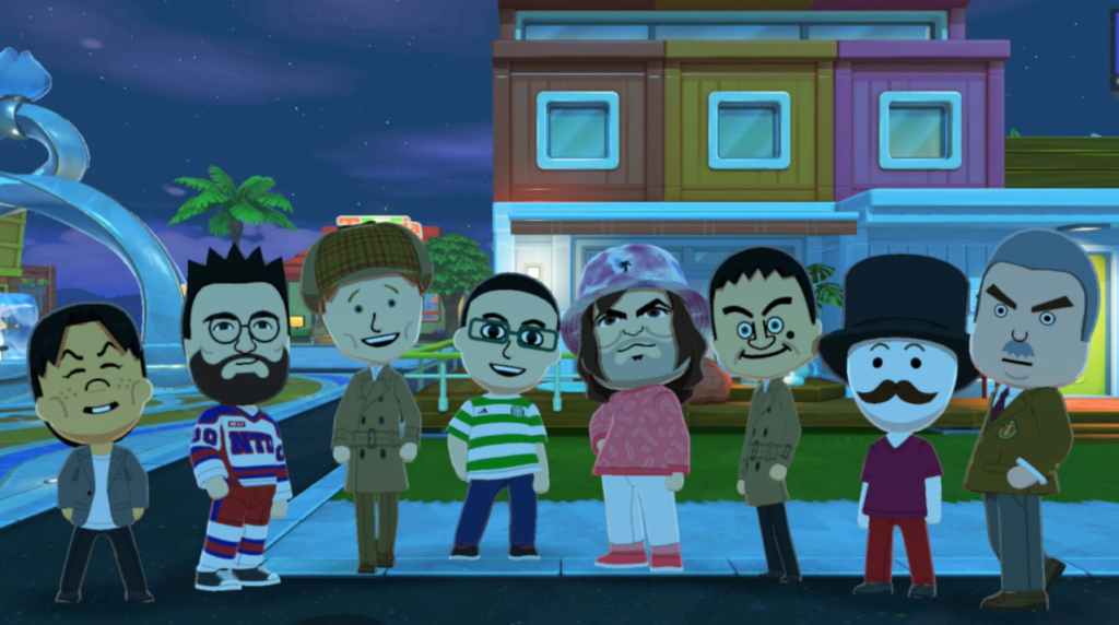 Captura de pantallas con varias personajes creados en Tomodachi Life: Living the Dream