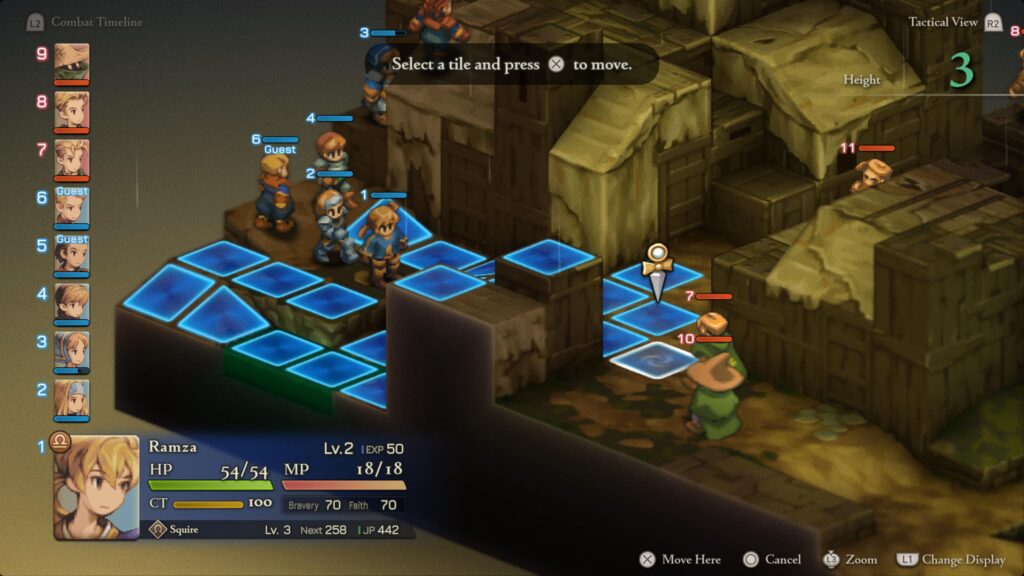 Gameplay de Final Fantasy Tactics: The Ivalice Chronicles