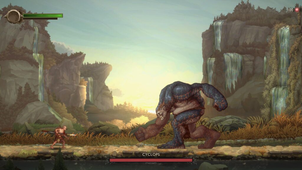 Batalla contra Cyclops en God of War Sons of Sparta