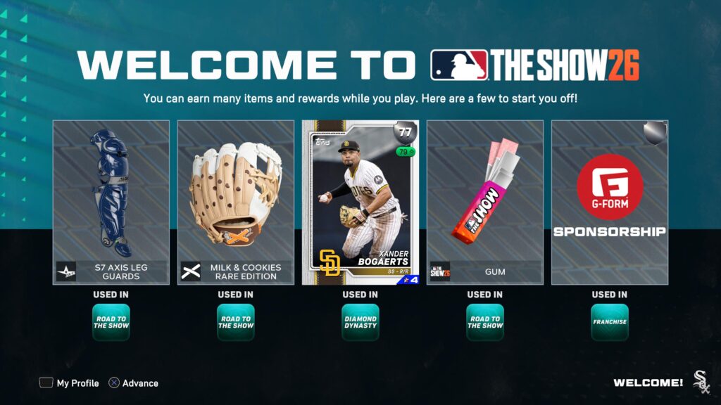 Menú principal MLB The Show 26