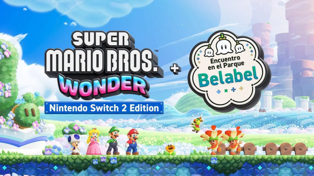 Promocional oficial de Encuentro en el Parque Belabel de Super Mario Bros. Wonder