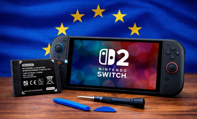 Nintendo rediseña la Switch 2 por una ley europea de baterías